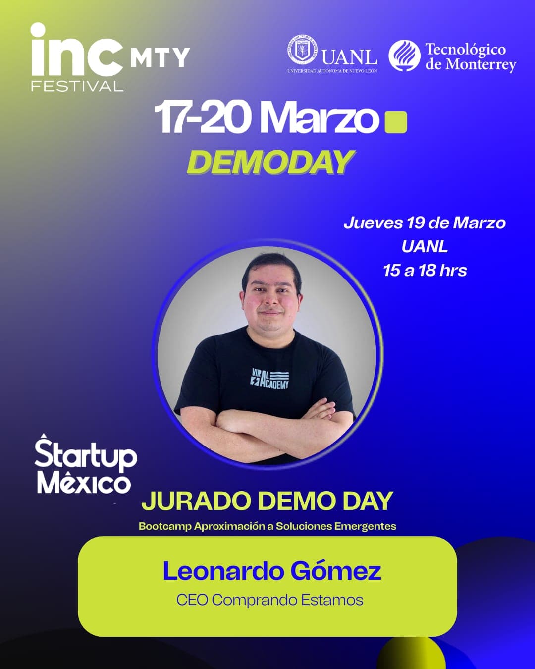 Jurado en Tec de Monterrey · INC MTY