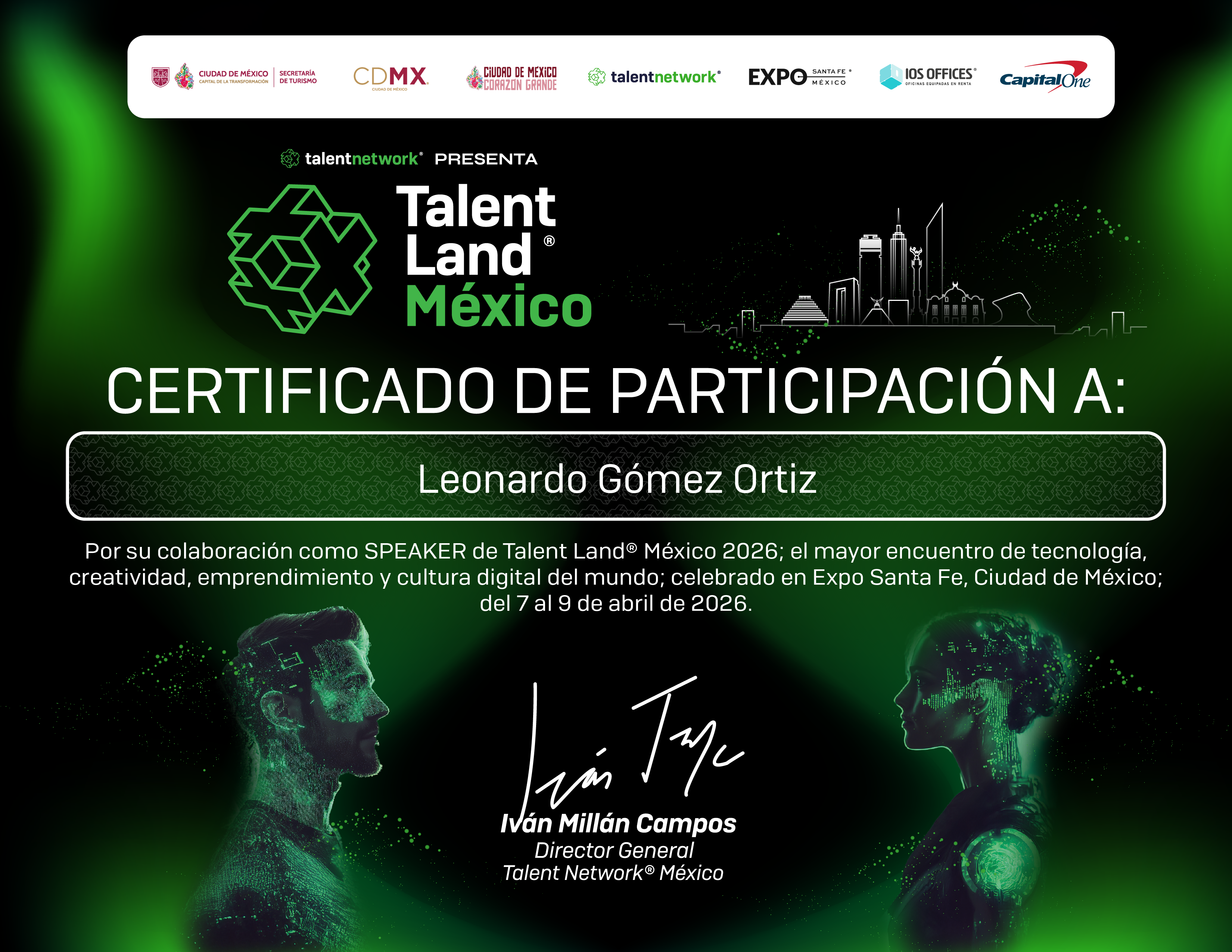 Speaker: Talent Land · Certificado